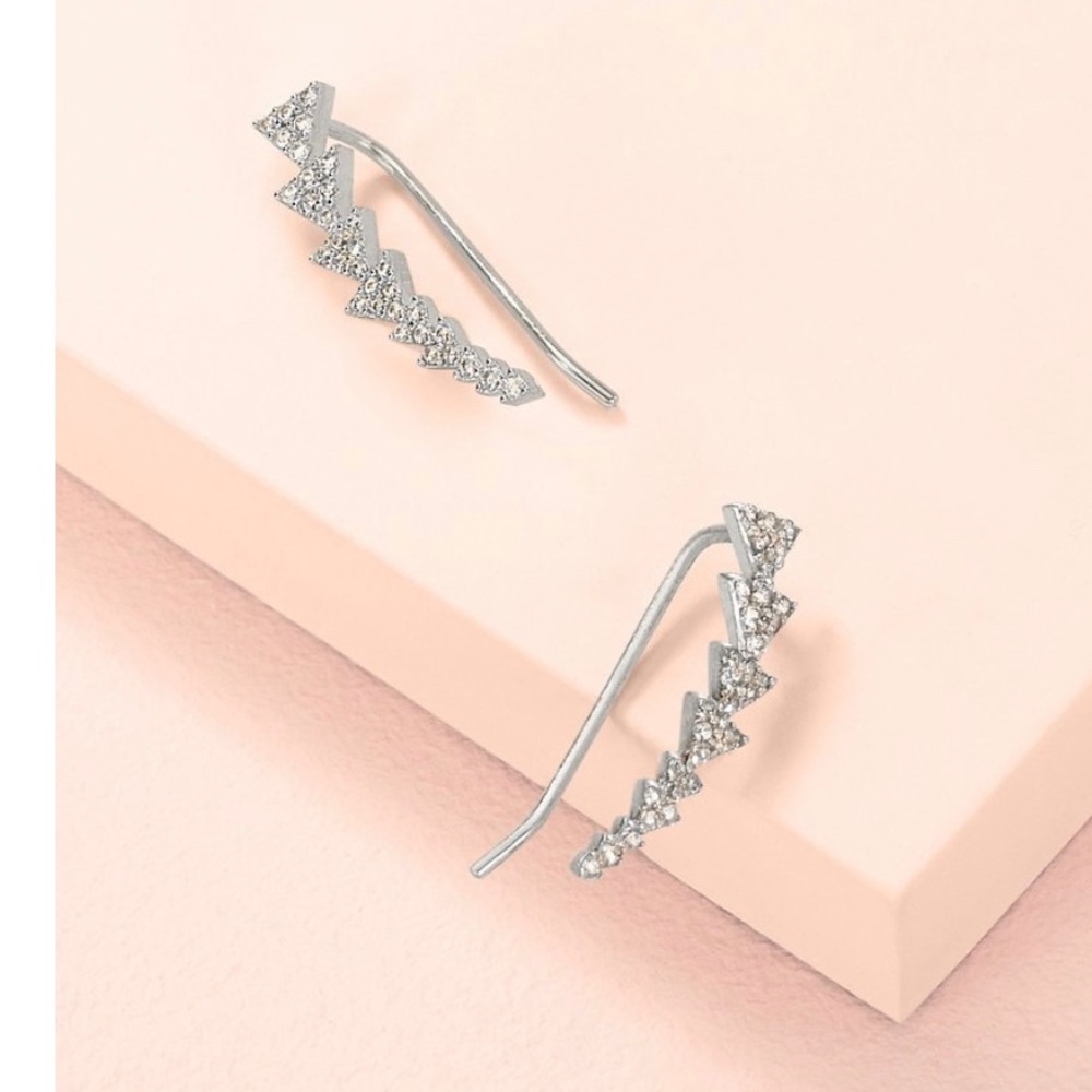 Stella & Dot Pave Triangle Path Ear Climber